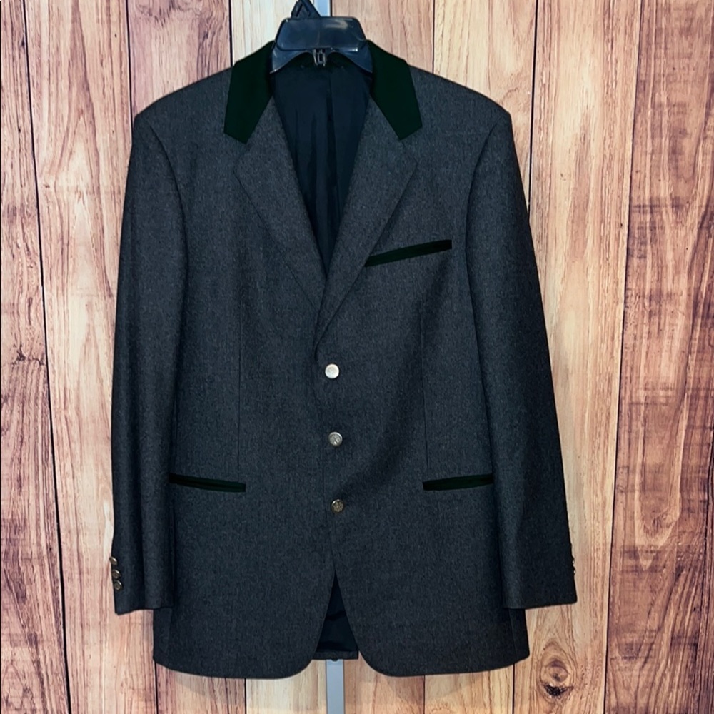 Loden-Frey Classic Gray Men's Wool Blazer